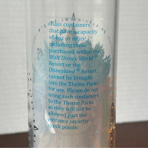 Walt Disney World Discover the Magic Four Parks Compass Glass? Water bottle - Picture 7 of 10